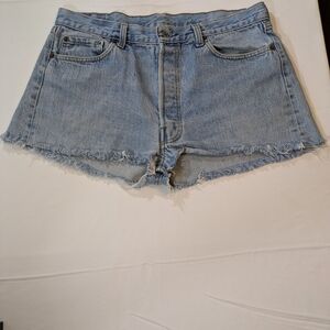 Levi's Blue Jean Shorts Distressed Button Fly Cut-Offs